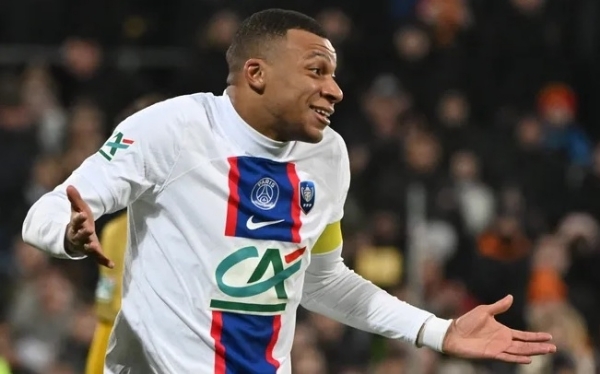 Kylian Mbappé scored five goals in the French Cup