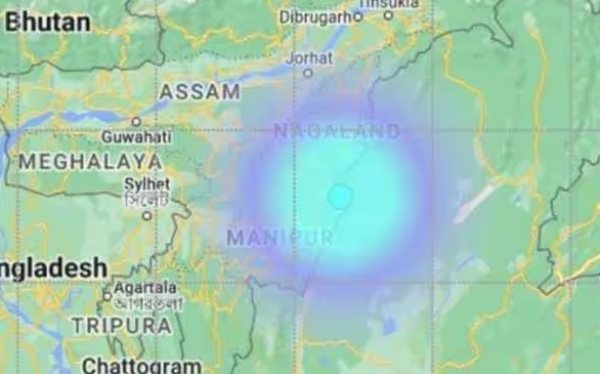منی پور میں زلزلے سے زمین لرزی، ریکٹر اسکیل پر شدت 4.0