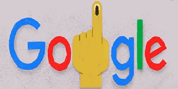 گوگل نے ووٹرز کو ووٹر فنگر ڈوڈل کے ذریعے ووٹ دینے کی ترغیب دی۔