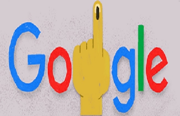 Google doodle, again inspired to vote through voter finger
