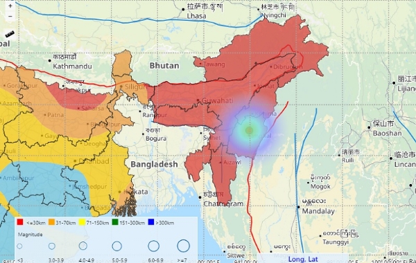 منی پور میں 3.5 شدت کا زلزلہ