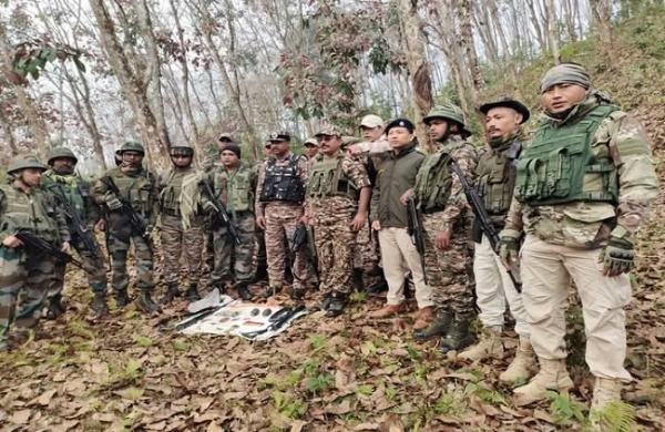 Security forces recovered huge arms & explosives in Manipur