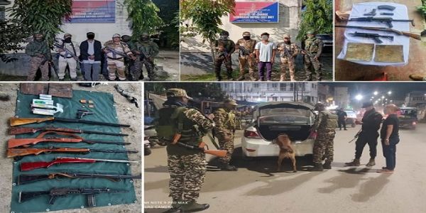 منی پور میں کالعدم تنظیم کے دو عسکریت پسند گرفتار، اسلحہ اور گولہ بارود برآمد