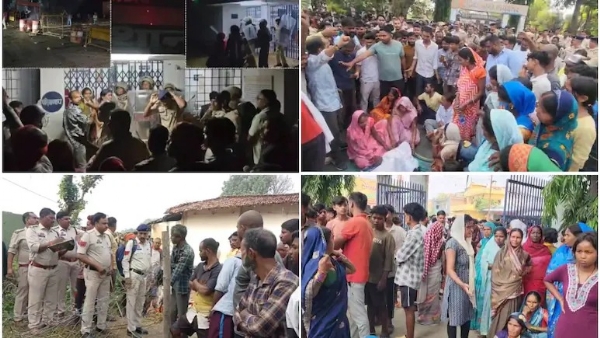 نوجوان کی موت پر لوگوں کاغصہ پھوٹ پڑا، گاوں والوں نے تھانے کے سامنے لاش رکھ کرخوب ہنگامہ کیا