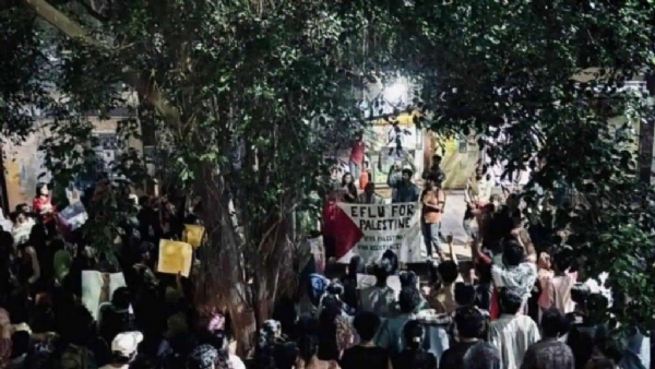 فلسطین یکجہتی مارچ کے دوران طلباء کے درمیان مارپیٹ