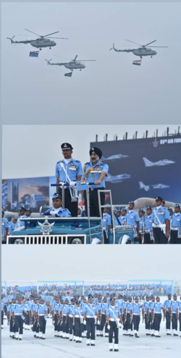 یوم فضائیہ: ہنڈن ایئربیس پر ہندوستانی فضائیہ کی طاقت کا مظاہرہ، رافیل، سکھوئی، اور مگ 29 نے پریڈ میں حصہ لیا