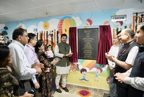 Aviation Minister Naidu inaugurated crèche at Udan Bhawan