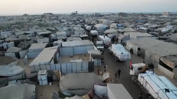 غزہ میں 1 لاکھ بے گھر فلسطینی خاندانوںکیلئے نئے کیمپ قائم کئے جارہے ہیں : مصر