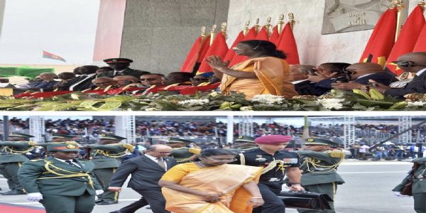 صدر جمہوریہ دروپدی مرمو نے انگولا کی 50 ویں یوم آزادی کی تقریبات میں شرکت کی