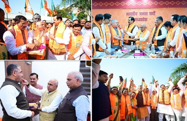 بہار انتخابات میں این ڈی اے کی برتری کے ساتھ ہی مدھیہ پردیش میں جشن کا سماں ہے۔