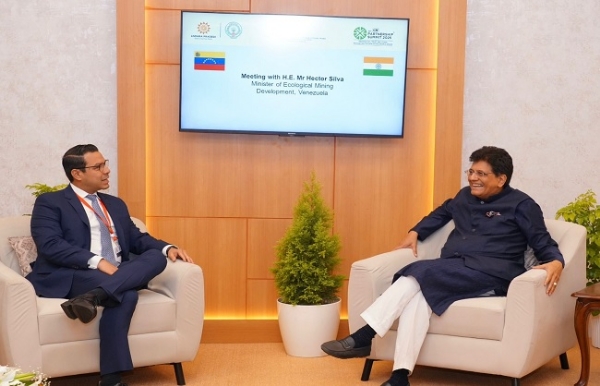 پیوش گوئل نے وینزویلا کے وزیر ہیکٹر سلوا سے بات چیت کی پیوش گوئل نے وینزویلا کے وزیر ہیکٹر سلوا سے بات چیت کی