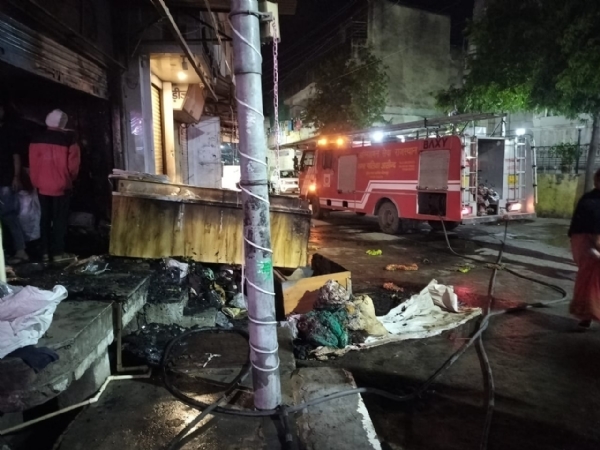 بھیلواڑہ ضلع کے آسند میں آتشزدگی