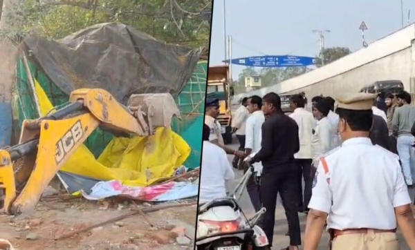 آرام گھر چوراہے پر قبضہ جات کی برخاستگی مہم کا آغاز