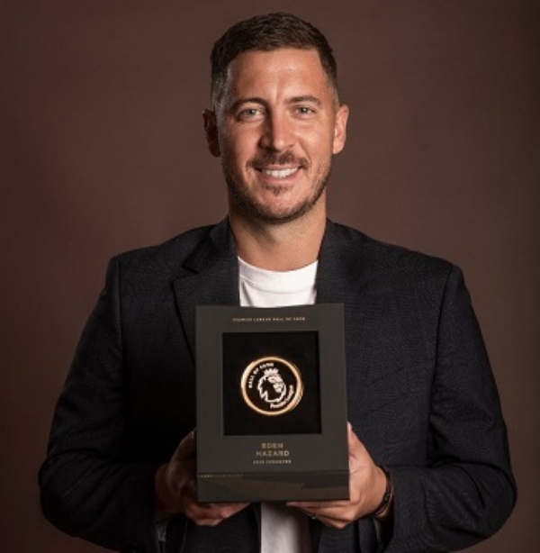 Gary Neville & Eden Hazard in Premier League Hall of Fame
