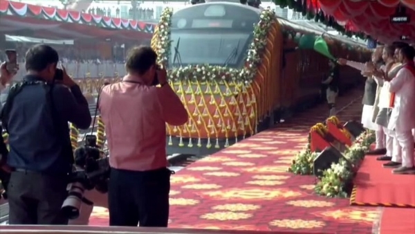 Varanasi receives its 8th Vande Bharat train, flagged off by PM Modi Varanasi receives its 8th Vande Bharat train, flagged off by PM Modi