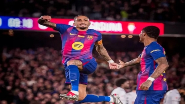 بارسلونا نے لگاتار ساتویں جیت حاصل کی، اوساسونا کو 2-0 سے شکست دی۔ بارسلونا نے لگاتار ساتویں جیت حاصل کی، اوساسونا کو 2-0 سے شکست دی۔