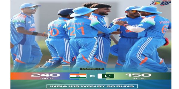 انڈر 19 ایشیا کپ میں بھارت نے پاکستان کو 90 رنز سے شکست دی