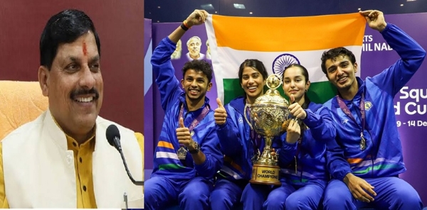 وزیر اعلیٰ ڈاکٹر یادو نے اسکویش ورلڈ کپ جیتنے پر بھارتی ٹیم کو مبارکباد دی