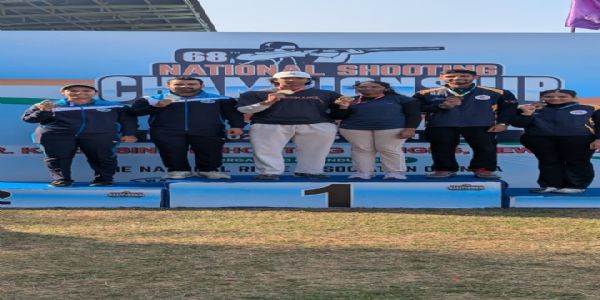 نیشنل شوٹنگ چمپئن شپ: اننت جیت سنگھ اور درشنا راٹھور نے سینئر مکسڈ ٹیم اسکیٹ میں گولڈ جیتا، جونیئر زمرہ میں تلنگانہ نے گولڈ جیتا