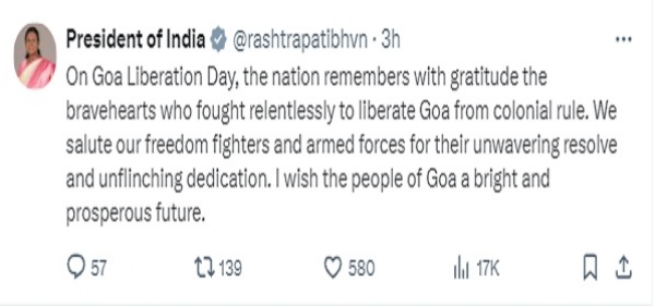 GOA LIBRATION DAY-PRESIDENT-PM