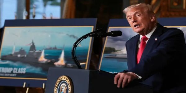 ٹرمپ نے اپنے نام سے منسوب بحری جنگی جہاز متعارف کرانے کاکیا اعلان