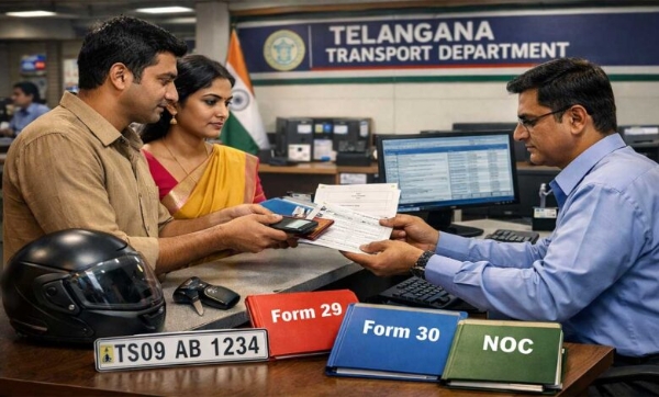 تلنگانہ میں گاڑی کی ملکیت کی منتقلی، فارم 29، 30، این او سی اور روڈ ٹیکس کی تفصیل
