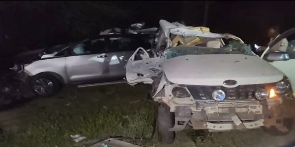 تمل ناڈو میں تروچراپلی نیشنل ہائی وے پر بس دو کاروں سے ٹکرائی، سات ہلاک