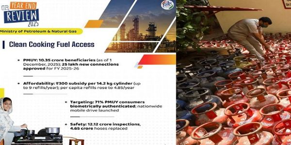 (سال نامہ-2025) اجولا یوجنا کے استفادہ کنندگان کی تعداد 10.35 کروڑ