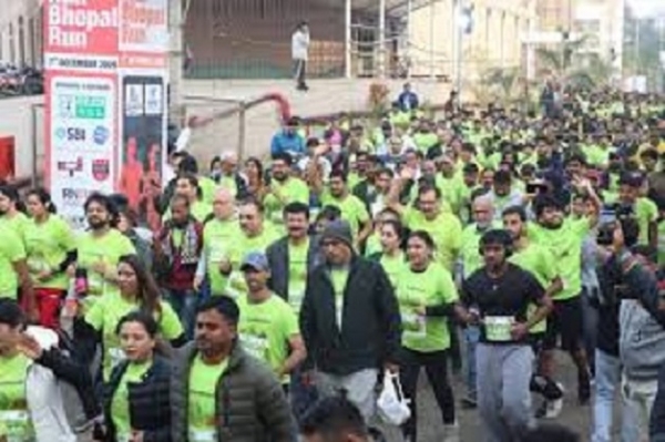 رن بھوپال رن میں ہزاروں لوگ شامل ہوئے
