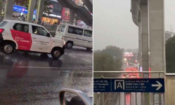 حیدرآباد میں گرج وچمک اور تیز ہواؤں کے ساتھ دھواں دھار بارش، آئندہ 3 دنوں تک مزید بارش کا امکان