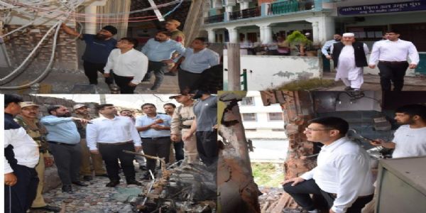 ڈپٹی کمشنر پونچھ نے گولہ باری سے متاثرہ علاقوں کا دورہ کیا