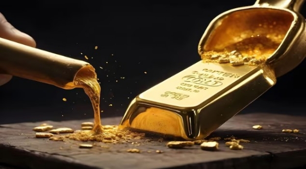 Gold shines in bullion market, slight decline in silver