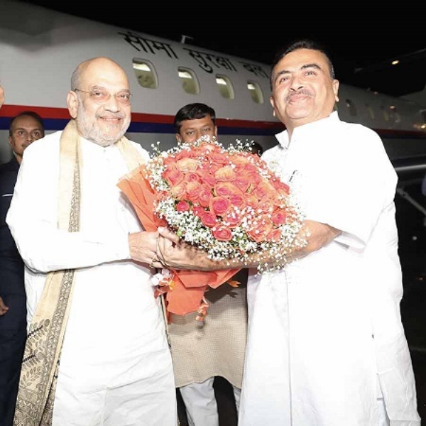 کولکاتا میں امت شاہ کا استقبال