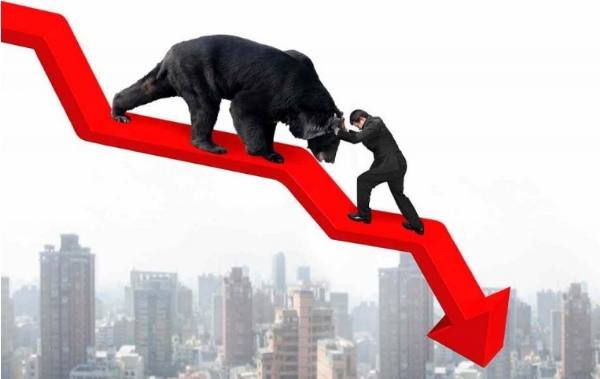 Stock market closed a big fall, Niftys 6 day rise halted