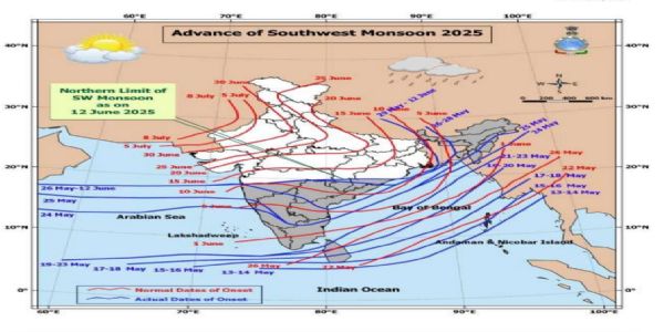مانسون شمال مغربی ہندوستان میں 18 جون تک دستک دے سکتا ہے