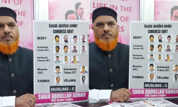 فیصد آبادی، صفر نمائندگی: تلنگانہ میں مسلمانوں کے ساتھ کانگریس کا سیاسی دھوکہ: شیخ عبداللہ سہیل