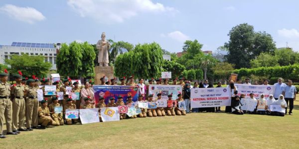 نشہ مکت بھارت پکھواڑا کے تحت شعبہ اردو جامعہ ملیہ اسلامیہ نے مہم چلائی