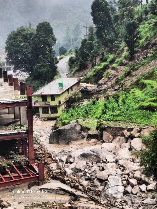 ہماچل پردیش کے چھ اضلاع میں سیلاب کا الرٹ، 9 جولائی تک شدید بارش کی وارننگ