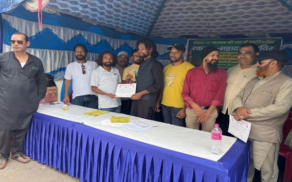 Blood donation camp in Ranchi in memory of Karbala martyrs