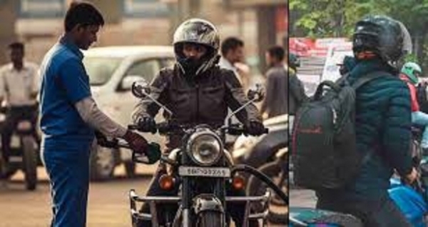 بھوپال اوراندور میں آج سے دو پہیہ گاڑی چلانے والوں کو بغیر ہیلمٹ کے پٹرول نہیں ملے گا