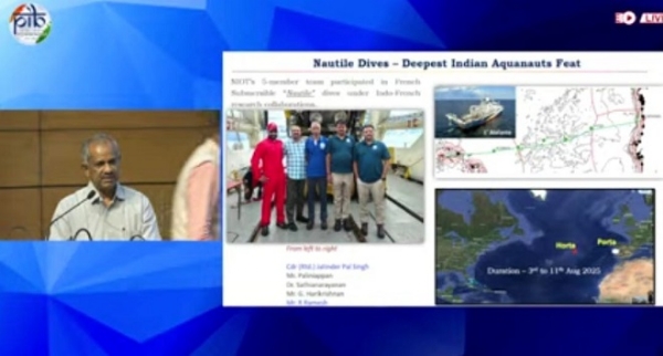 Indian divers a new record of diving to depth of 5,000 m