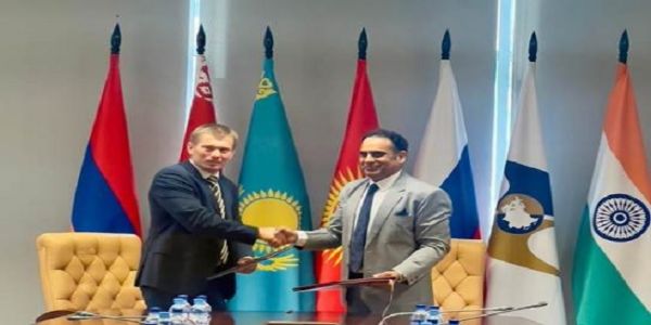 ہندوستان اور یوریشین اکنامک یونین نے ایف ٹی اے پر بات چیت شروع کرنے کے لیے ٹرمس آف ریفرنس پر دستخط کیے۔