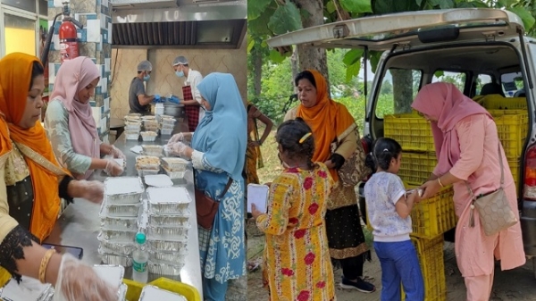 کیرلا کی خواتین سماجی کارکنان کے گروپ نے ہیومن ویلفیئر ٹرسٹ کے کمیونٹی کچن کا دورہ کیا