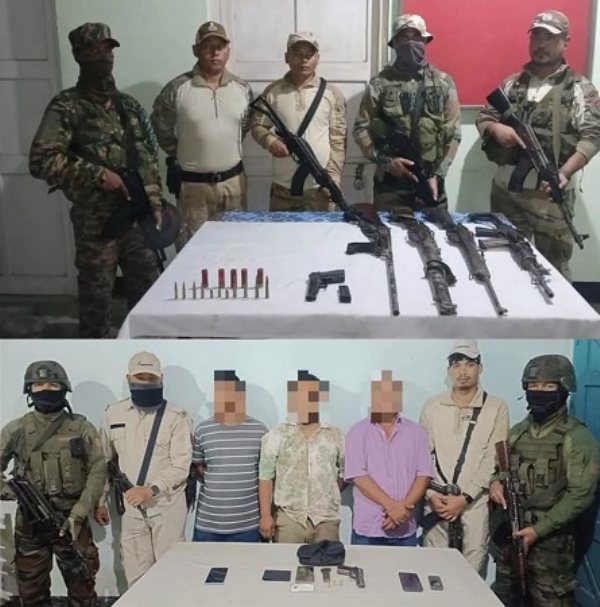 Security forces recovered looted weapons in Manipur