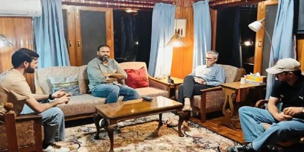 کرکٹر یوسف پٹھان کی سری نگر میں وزیراعلیٰ عمر عبداللہ سے ملاقات