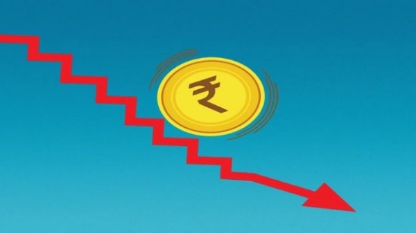 Rupee weakened against dollar, closing 32 paise lower