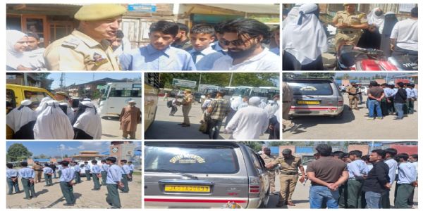 گاندربل پولیس نے طلبا کے ساتھ مل کر صفا پورہ اور ناگبل میں ٹریفک قوانین کے بارے میں عوام کو آگاہ کیا