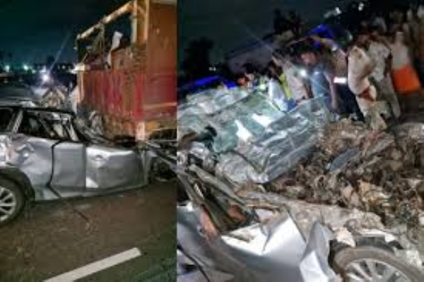 پٹنہ:ٹرک میںپھنسی تیز رفتار کار، 5 تاجروں کی موت، دیر رات پیش آیا حادثہ