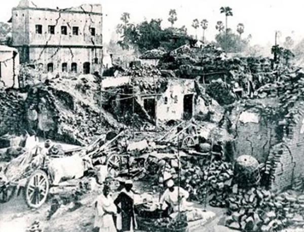 ہندوستان اور نیپال میں 15 جنوری 1934 کو آئے طاقتور زلزلے سے بڑے پیمانے پر تباہی ہوئی تھی۔ فوٹو: انٹرنیٹ میڈیا