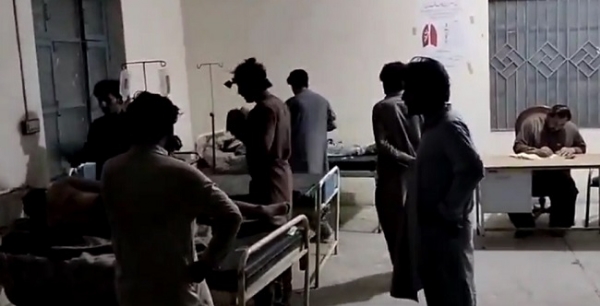 بلوچستان کے اسپتال میں زخمیوں کو داخل کرایا گیا۔ فوٹو: دی بلوچستان پوسٹ